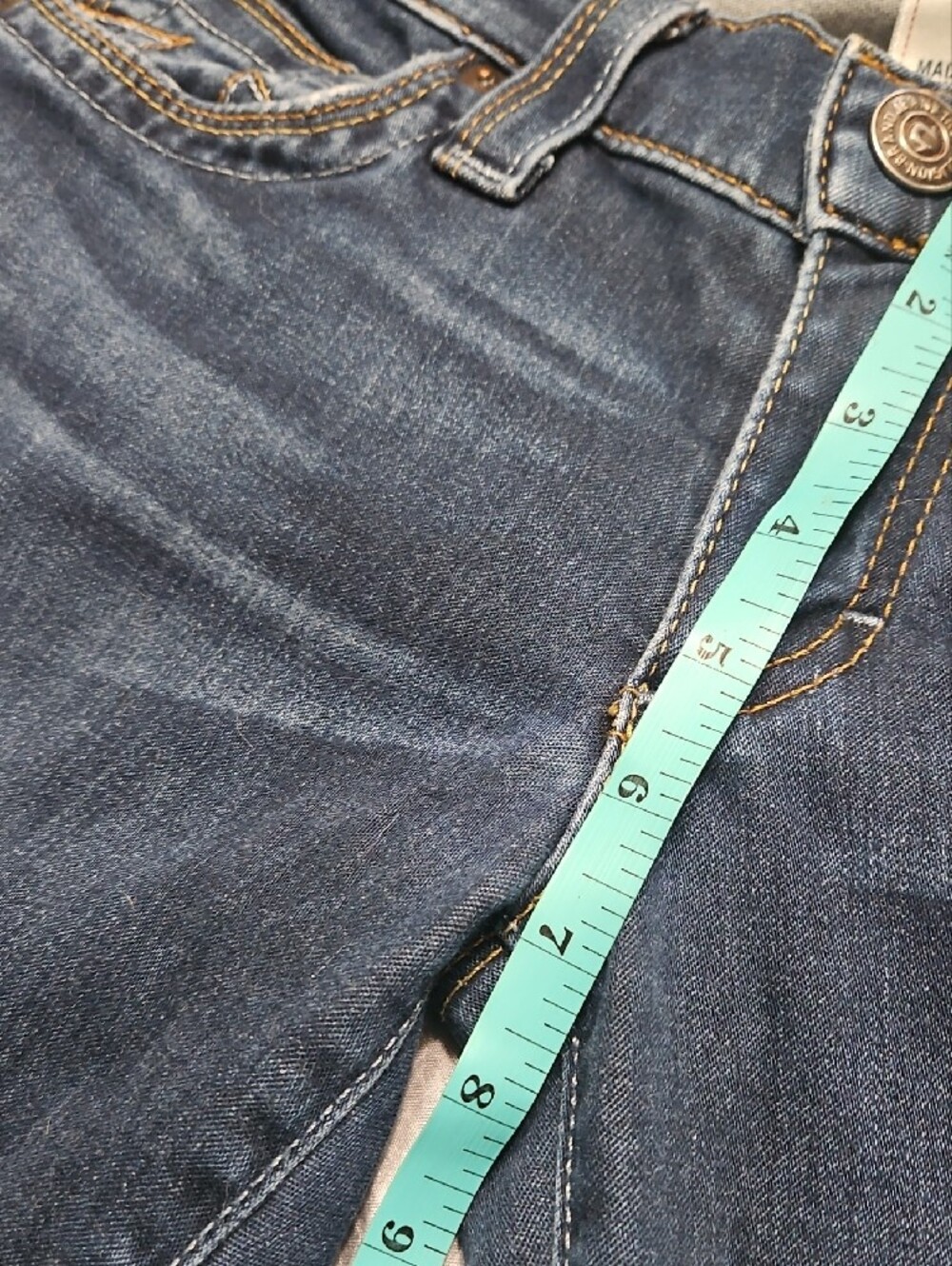 True Religion Lexi Skinny Bootcut Jeans in Dark Blue Wash Sz 27 - Picture 7 of 10